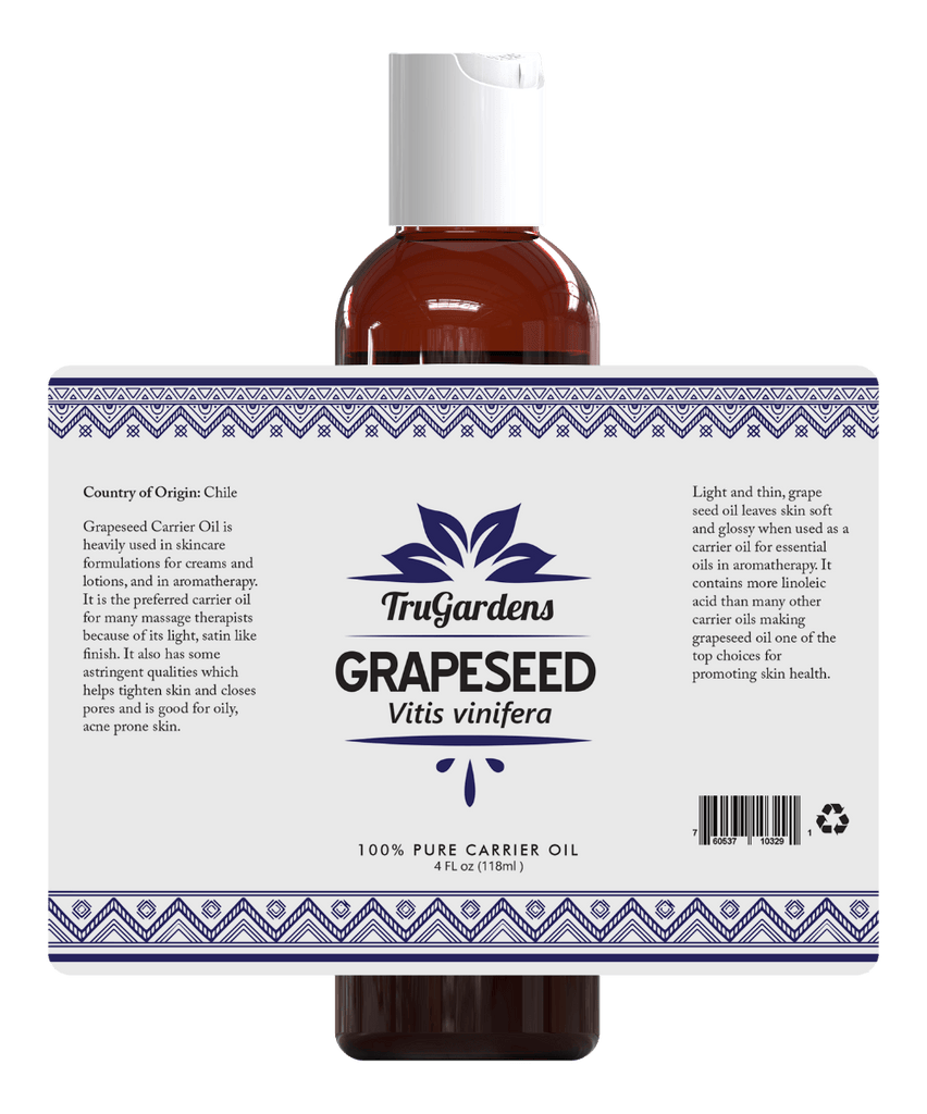Grapeseed Carrier Oil - Buy Online From TruGardens Grapeseed Carrier Oil - Buy Online From TruGardens